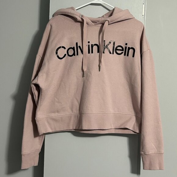 Calvin Klein Tops - Calvin Klein Performance Fleece-Lined Cropped Hooded Sweatshirt Women's M